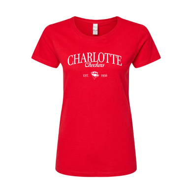 Checkers Women's Red 31 Script Tee
