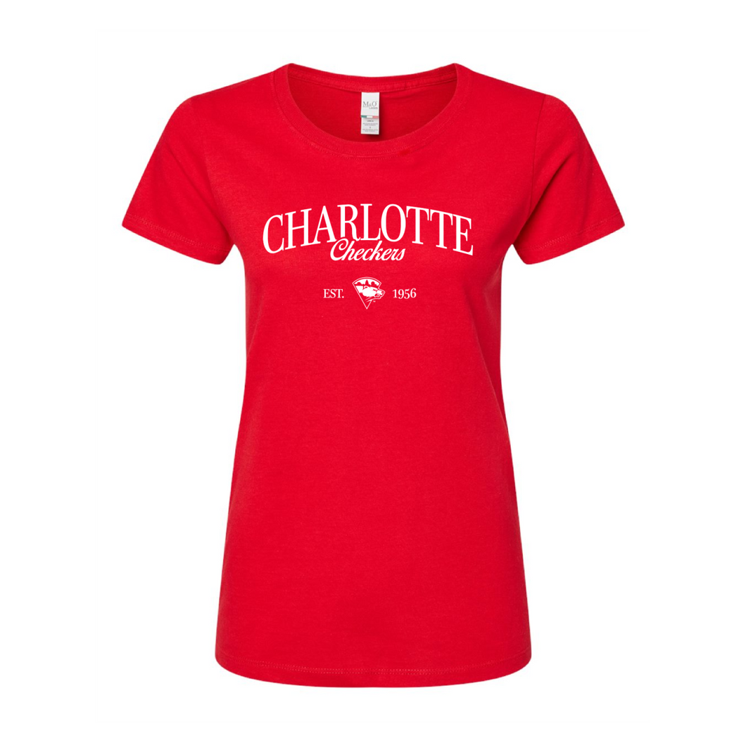 Checkers Women's Red 31 Script Tee