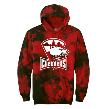 Checkers Tie Dye White Logo Hoodie