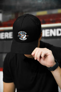 Black Retro Logo Trucker Hat