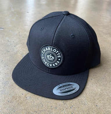 Crown Logo Black Snapback Hat