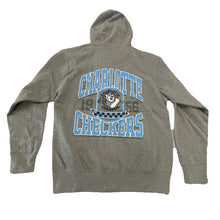 Load image into Gallery viewer, Gray Retro Full Zip Hoodie