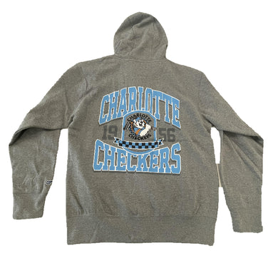 Gray Retro Full Zip Hoodie