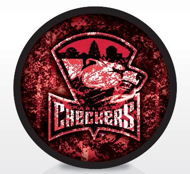 Charlotte Checkers Grunge Puck
