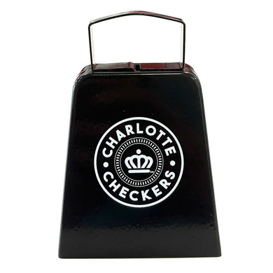 Charlotte Checkers Black-White Crown Cowbell
