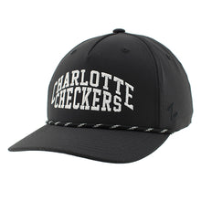 Load image into Gallery viewer, Black Charlotte Checkers Rope Hat