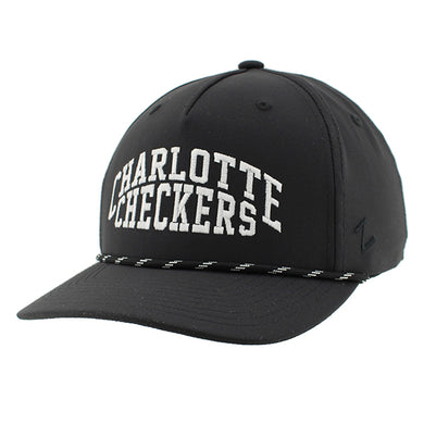 Black Charlotte Checkers Rope Hat