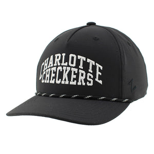 Black Charlotte Checkers Rope Hat