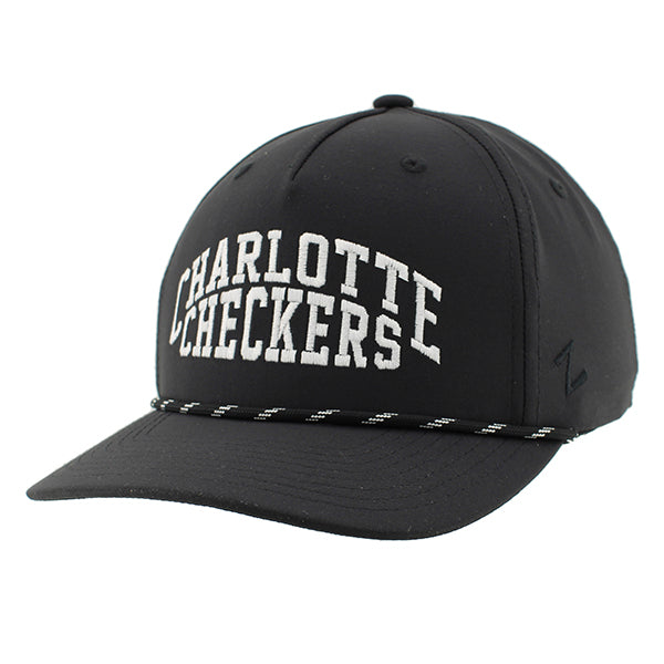 Black Charlotte Checkers Rope Hat