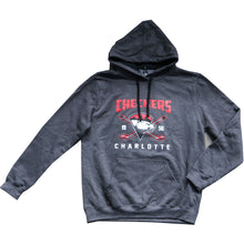 Load image into Gallery viewer, Charlotte Checkers Concert Blk/Red Distressed Hoodie