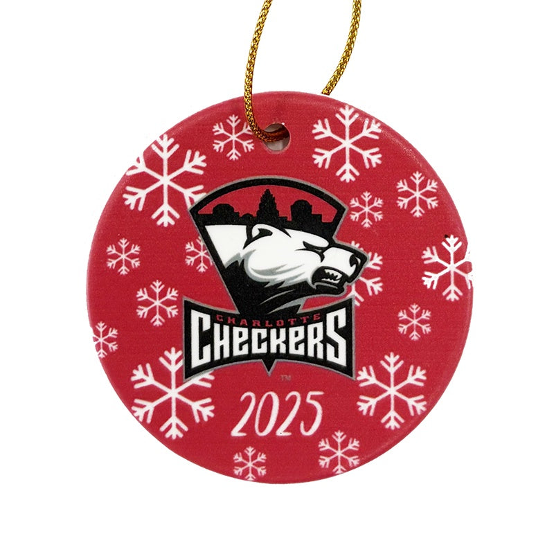 Checkers Primary Logo Year Circle Ornament