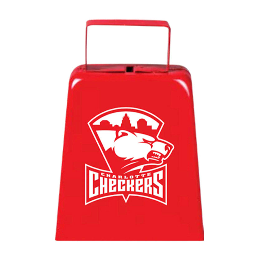 Charlotte Checkers Red-White Primary Cowbell