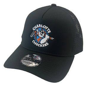 Black Retro Logo Trucker Hat