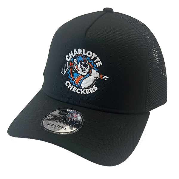 Black Retro Logo Trucker Hat
