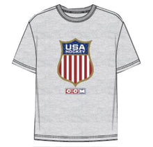 Load image into Gallery viewer, Gray USA Hockey Tee