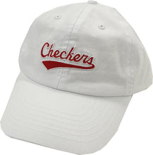 Load image into Gallery viewer, Checkers Relaxed White Wordmark Logo Hat