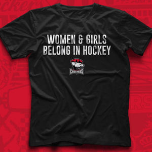 Women & Girls Belong In Hockey Shirt
